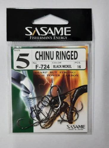 Sasame F-724 Chinu Ringed Hooks - Various Sizes 0