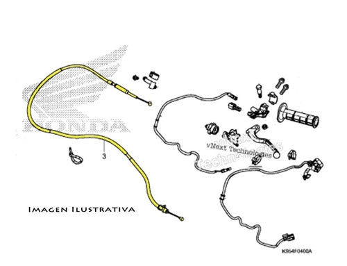 Cable Embrague Original Honda Crf 250 2018 - 2020 - Powertech Motos 1