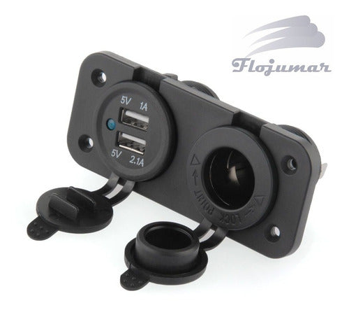 Flojumar Dual USB Charger and 12V Socket for Cars, Trucks, Motorhomes, and Boats 1