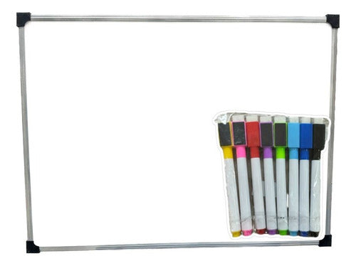 Materia Magnetic Whiteboard 100x150cm + Accessories and Eraser Holder 0