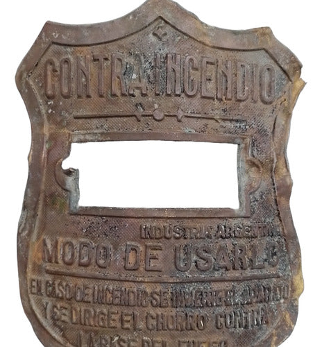 Placa De Matafuego Amtigua En Bronce 0