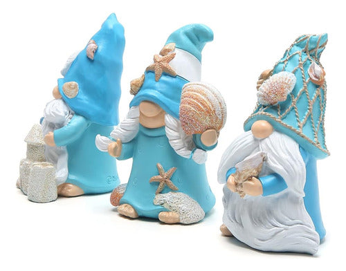 ~? Hodao 3pcs Summer Gnomes Decor Sea Star Shell Gnomes Hand 1