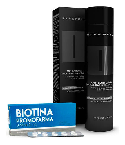 Reversil Biotina 5mg X30 + Shampoo Anticaída | Pack Cabello 0