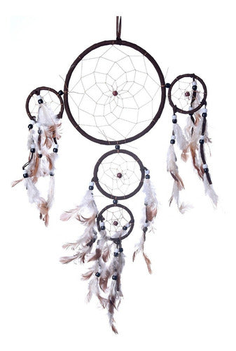 Handcrafted Large Dreamcatcher Feathers Artisanal Wind Chime 0