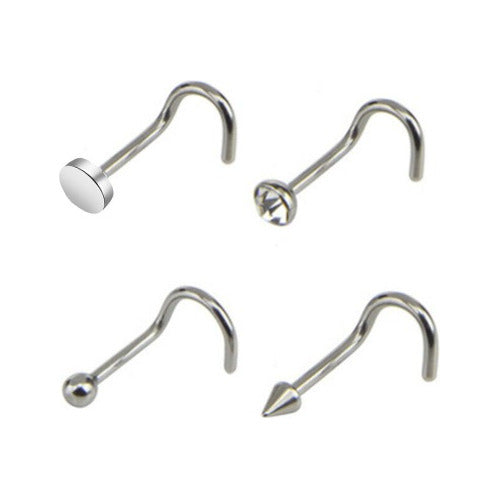 Oversea Lida Fashion Accessories Nostril Piercing Four Models Surgical Steel Unisex 0