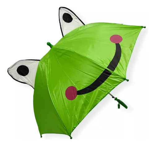 Foto Kids Animal Designs Umbrella with Ears and Whistle 0