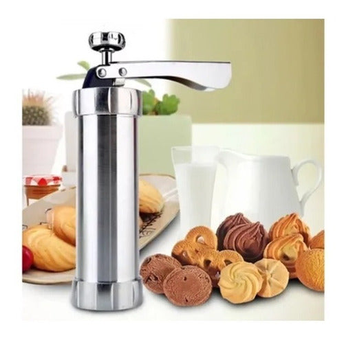 Stainless Steel Cookie Machine 4 Nozzles 10 Molds 2