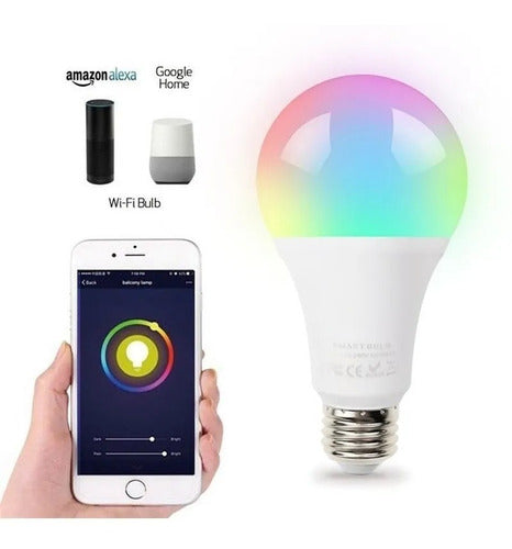 Luz Desing Lámpara Led Wifi Smart Life Rgb 10w Celular App Alexa 1