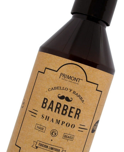 PRIMONT Barber Shampoo for Hair and Beard 250ml - Primont Barber Shampoo Pelo Barba Hombre 250Ml Local