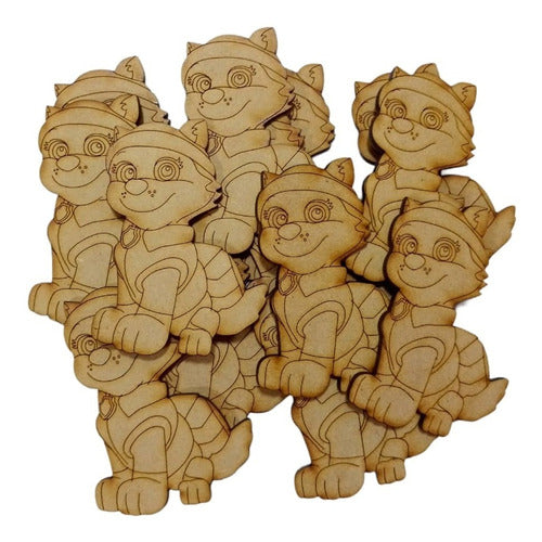 30 Patrol Dogs Animal Figures 5cm Fibrofacil MDF 2