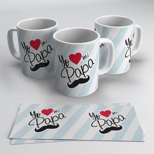 Father's Day Mug Design Templates Vectors + Gift 0
