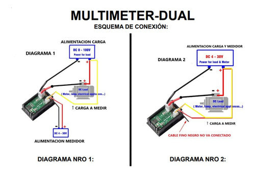 Duaitek Voltimetro Amperimetro 99.9V 10A Display Rojo Azul Dsn-vc288 5