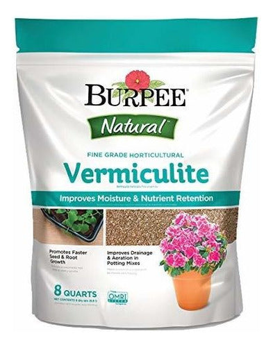 Burpee Vermiculita Hortícola De Grado Fino Natural, 8 Cuarto 0