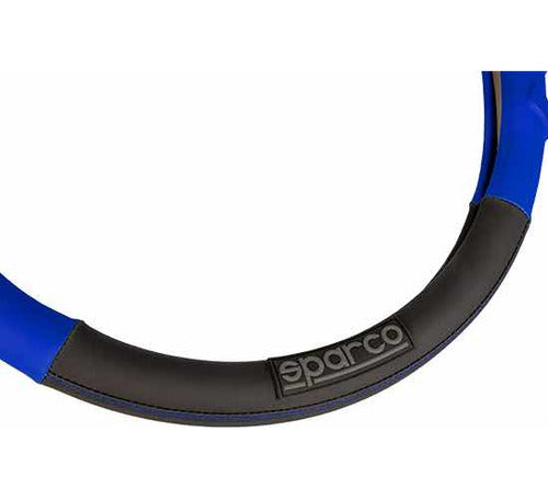 Sparco Black/Blue Leather Steering Wheel Cover Ex Model 4