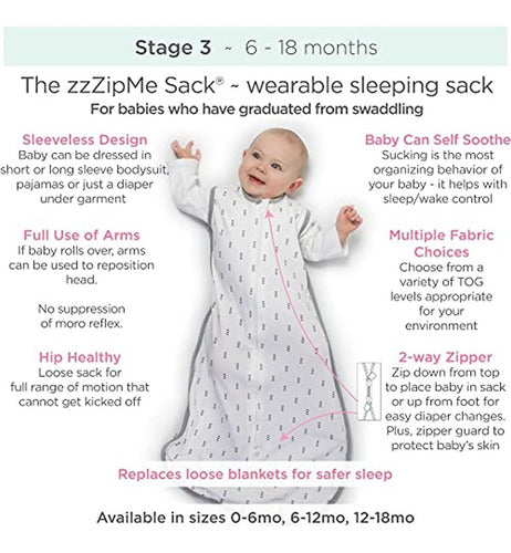 SwaddleDesigns Cotton Muslin Sleep Sack with Zipper 1