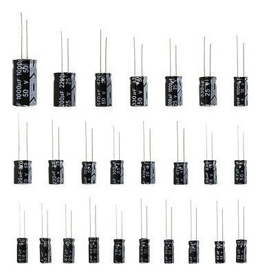 Valor 25 125pcs (1uf ~ 2200uf) Condensadores Electrolíticos 5