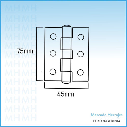 Bronzen 3'' Iron Bronze Hinges for Furniture Doors - Pack of 60 Pairs 1