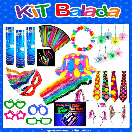 Kit Balada Festa Debutante 15 Anos 100 Pulseiras + 70 Itens 1