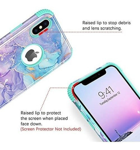 Bentoben Funda Resistente Para iPhone X/Xs 4