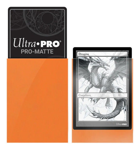 Folios Ultra Pro Matte Standard X50 Naranja 66x91 Fundas 1