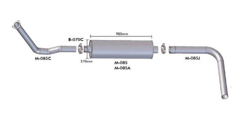 Tubo Salida Motor P/mercedes Benz 1218 C 1