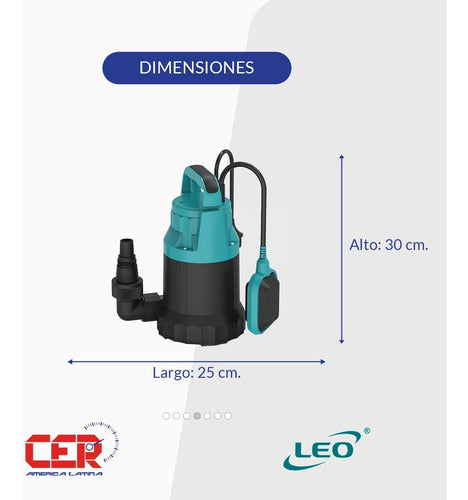 Leo Submersible Drain Pump XKS400PL Clean Water 0.5HP 220V 4