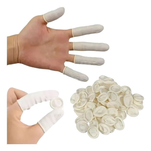 Infinito Market Guantes Para Dedos Latex Manicuria X 50 Unidades Uñas Gel 0