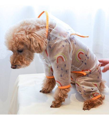 (r-m) Capa De Chuva Para Cães Com Capuz Roupas De Chuva Para 3