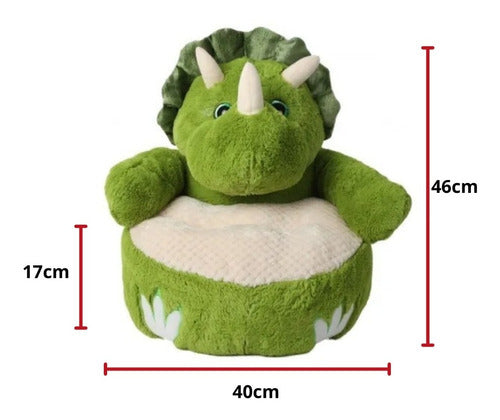 Woody Toys Triceratops Plush Dinosaur Puff Sofa for Kids 23046 1