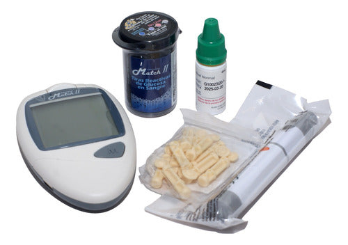 Ok Meter Kit Glucometro Match II Medidor De Glucemia 2