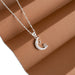 Bermond Women's Necklace with Moon and Stars Pendant in 925 Silver 2