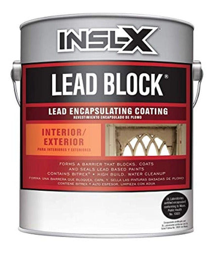 Insl-x Lead Block, Lead Encapsulating Paint, Eggshell, White, 1 Gallon 0