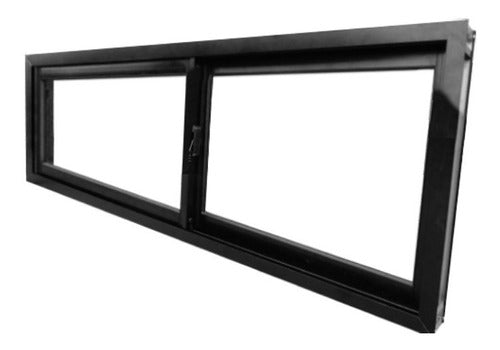 Sliding Black Iron Window Maxialuminios 150 x 60 1