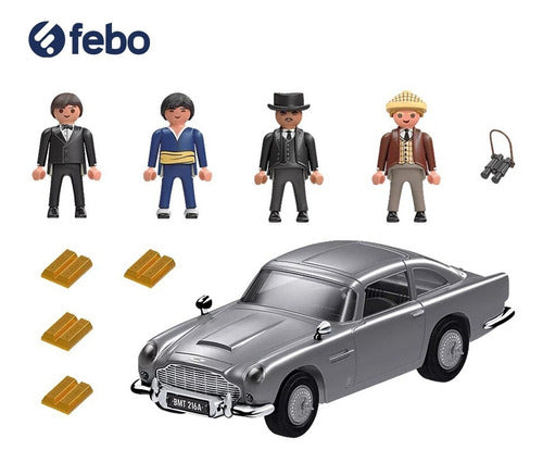 Juego Playmobil James Bond 007 Aston Martin Db5 54pcs Febo 1