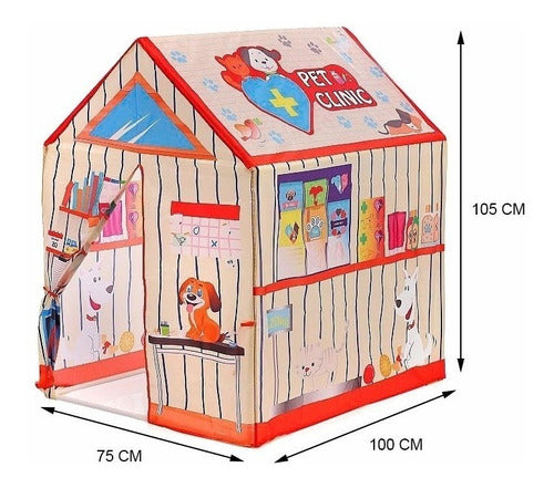 Easy to Assemble Veterinary Playhouse Tent 75x100x105 cm 1
