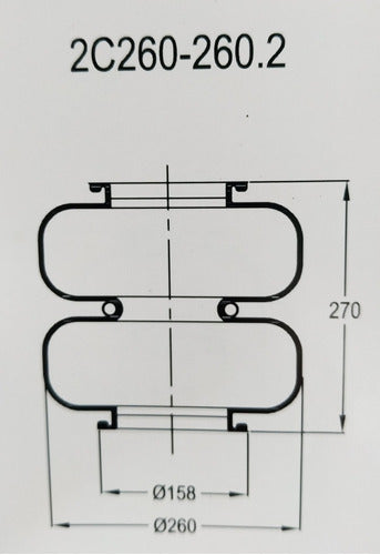 Neumacarg Fuelle Cámara Suspensión Neumática 2C 260 260.2 1