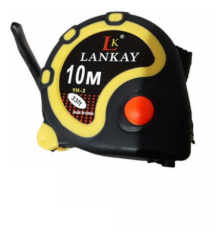 Lankay Measuring Tape 10 Mts 25mm with Brake and Rubber Clip 0