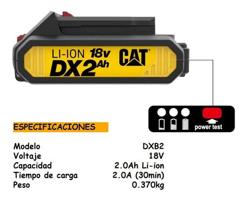 Batería Cat 18 Volt 2.0 Amp. Dxb2 1