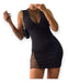 Divinas Reylav Short Dress with Sensual Mesh Transparency at the Bust 2