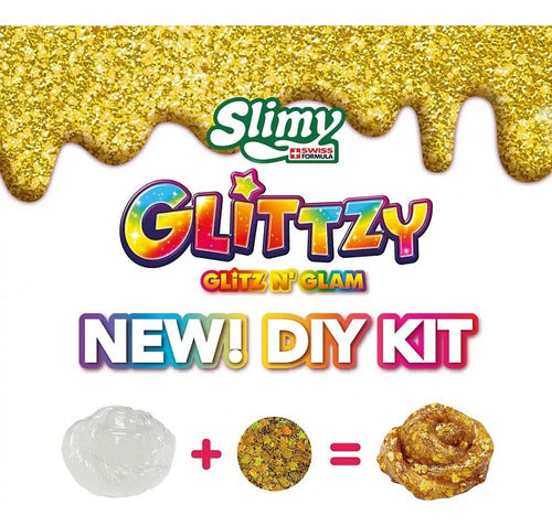 Slimy Glittzy Glitz Glam Slime with Glitter 240g Green 1