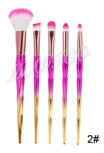 Beautifull Regalos Set of 5 Soft Gradient Handle Makeup Brushes 7