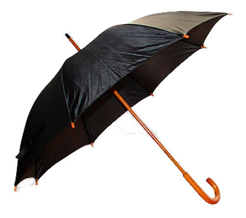 Winpro Executive Curved Wooden Handle Umbrella Diameter 105cm 1