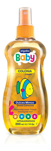 Algabo Baby Colonia Bebe Hipoalergénica Dulces Mimos 200ml X2 1