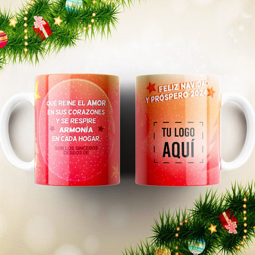 Plantillas Tazas Año Nuevo 2024 Corporativo Navidad Sublimar 7