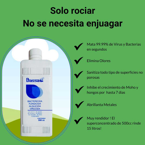 Bassai Bactericida Virusida Funguicida Amplio Espectro Reforzado! 1