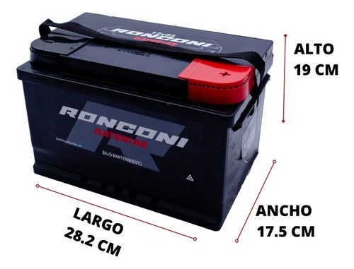 Ronconi 12x85 Battery for Fiat Toro Diesel Dupster 2.0 Polo Clasic 1