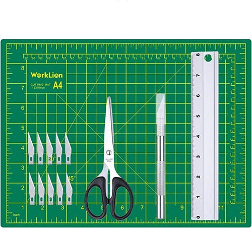 Worklion Craft Knife And Mat Set: Precision Carving Utility. 0