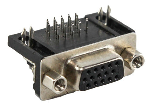 Conector Ficha Db-15 Db15 Hembra 15 Pines 90° Placa X 3 Htec 0