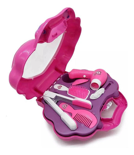 Rivaplast Heart Shaped Beauty Case with Hairdressing Set 0