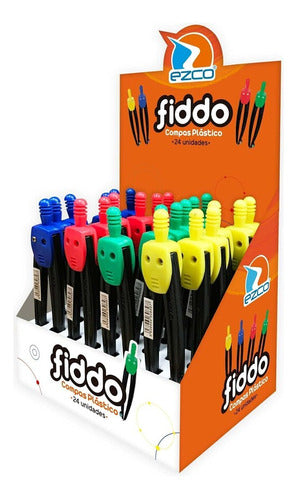 Compas Escolar Plástico Fiddo Ezco (x12 Unidades) 1